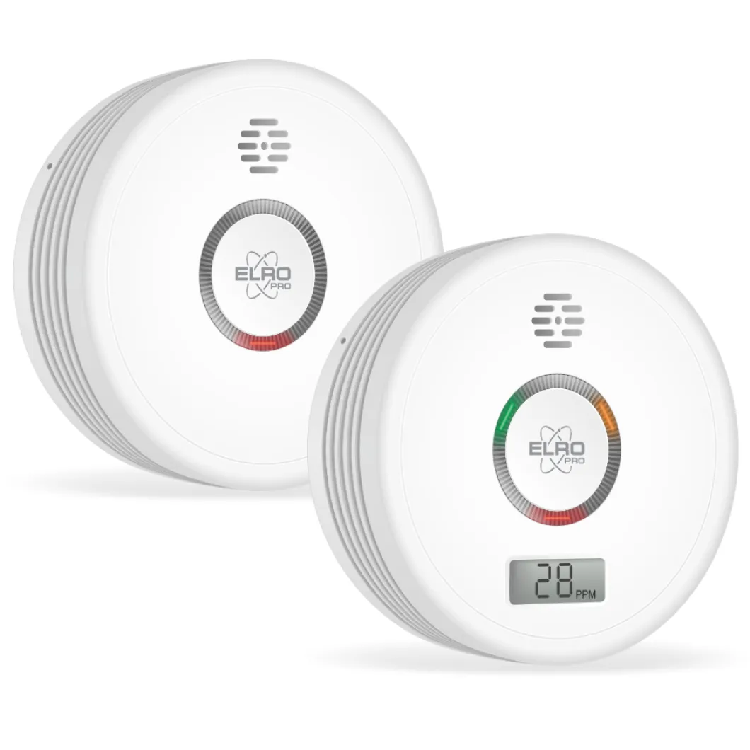 ELRO Pro Brandpreventieset - Rookmelder & Koolmonoxidemelder Met 10 Jaar Batterij - Voldoet Aan Europese Norm En14604 En En50291 (Ff4910)