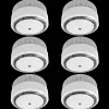 ELRO Rookmelder Compact Design 10 Jaar Batterij - Voldoet Aan En 14604 - 6 Stuks (Fs8010)