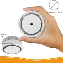 ELRO Rookmelder Compact Design 10 Jaar Batterij - Voldoet Aan En 14604 - 6 Stuks (Fs8010)