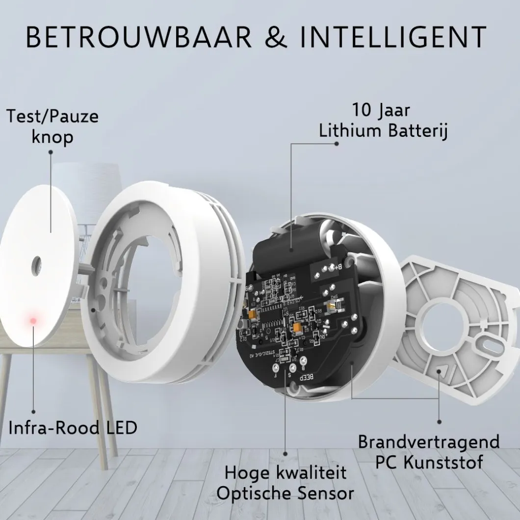 ELRO Rookmelder - Compact Design Met 10 Jaar Batterij - Geschikt Voor In Caravan, Camper En Boot - 2 Pack (Fs7810)