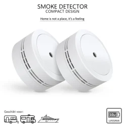 ELRO Rookmelder - Compact Design Met 10 Jaar Batterij - Geschikt Voor In Caravan, Camper En Boot - 2 Pack (Fs7810)