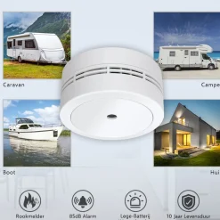 ELRO Rookmelder - Compact Design Met 10 Jaar Batterij - Geschikt Voor In Caravan, Camper En Boot - 2 Pack (Fs7810)