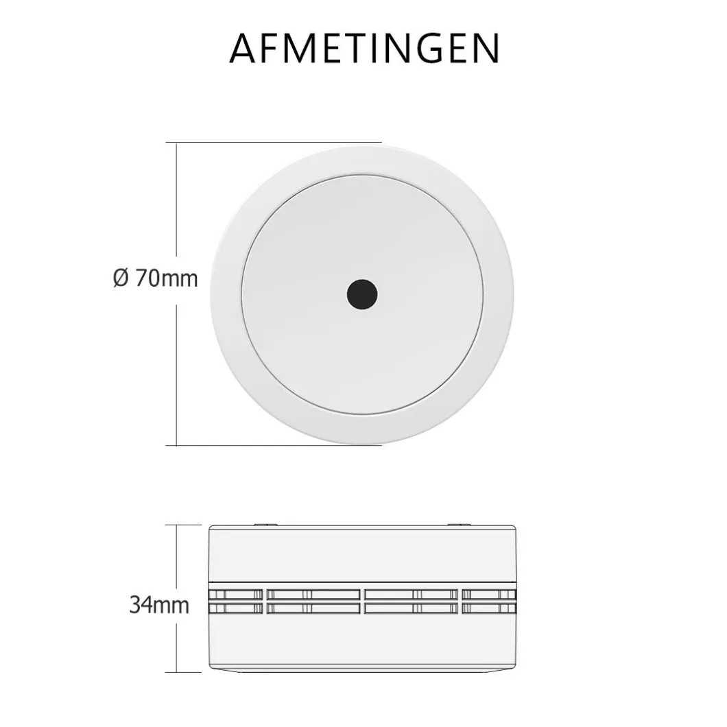 ELRO Rookmelder - Compact Design Met 10 Jaar Batterij - Geschikt Voor In Caravan, Camper En Boot - 2 Pack (Fs7810)