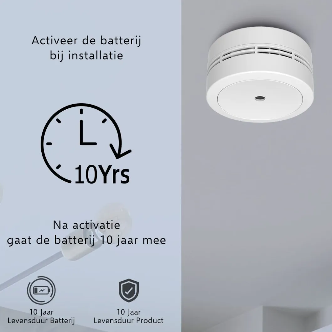 ELRO Rookmelder - Compact Design Met 10 Jaar Batterij - Geschikt Voor In Caravan, Camper En Boot - 2 Pack (Fs7810)