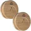 ELRO Rookmelder Met Hout Look En 5 Jaar Batterij - 2-Pack (Fs1605)