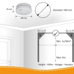 ELRO Rookmelder Met 10 Jaar Batterij En Magneet Montage - 2 Pack (Fs1510M)