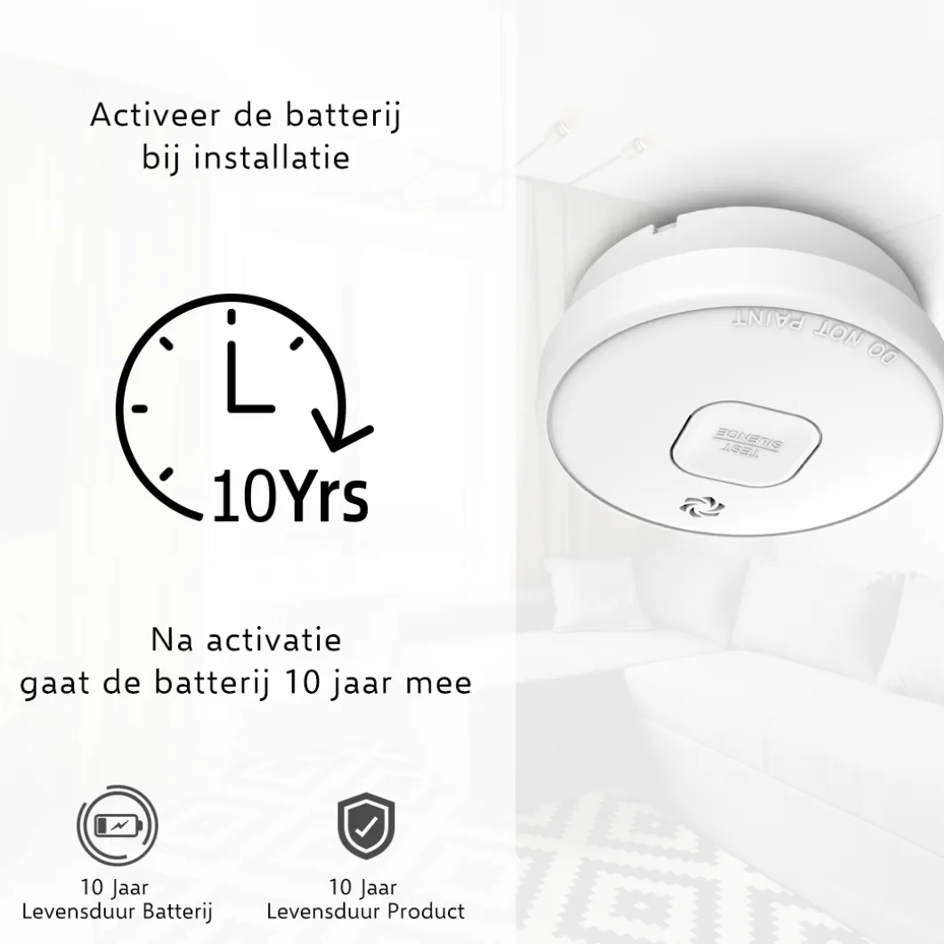 ELRO Rookmelder Met 10 Jaar Batterij - 6 Stuks (Fs2010)
