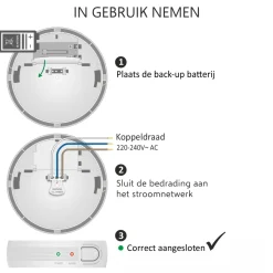 ELRO Rookmelder 230V Koppelbaar - 10 Jaar Back-Up Batterij (Fs1110P)