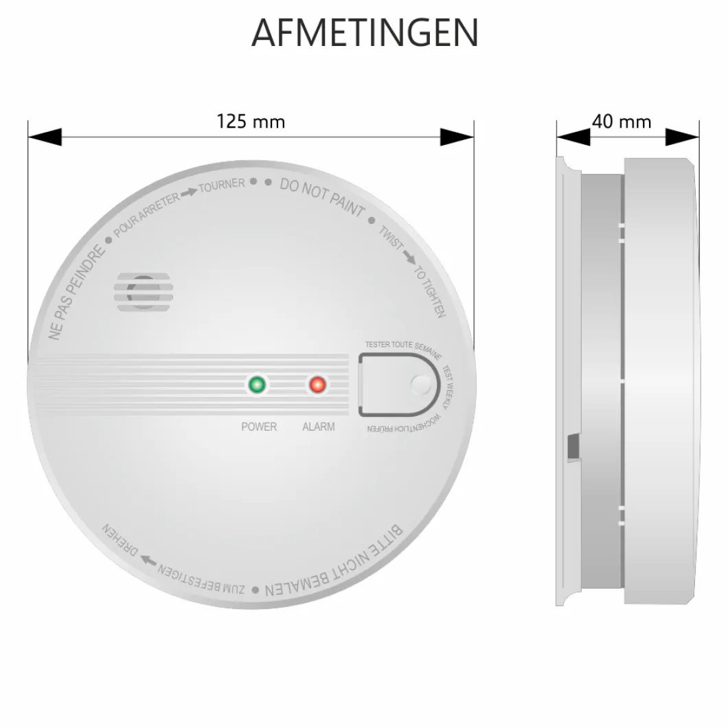 ELRO Rookmelder 230V Koppelbaar - 10 Jaar Back-Up Batterij (Fs1110P)