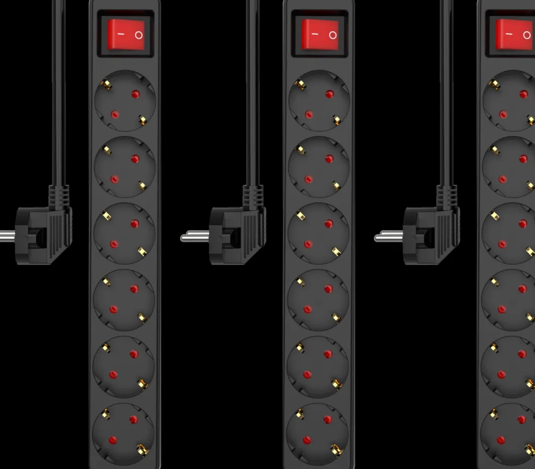 ELRO Stekkerdoos 6-Voudig Met Schakelaar En 1,5M Snoer – Kinderbeveiliging – Randaarde Stekker – Max. 3680W – Tuv Getest | 3-Pack (Es106S)