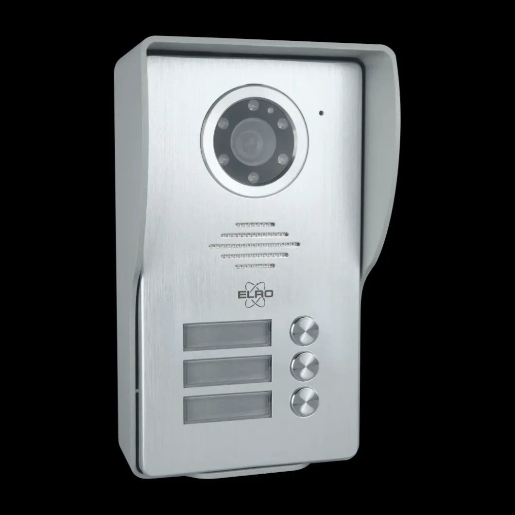 ELRO Video Deur Intercom - 3 Appartementen - Met 3 X 7 Inch Kleurenscherm (Dv477W3)