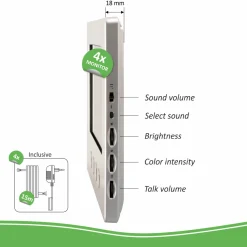 ELRO Video Deur Intercom - 4 Appartementen - Met 4 X 7 Inch Kleurenscherm (Dv477W4)