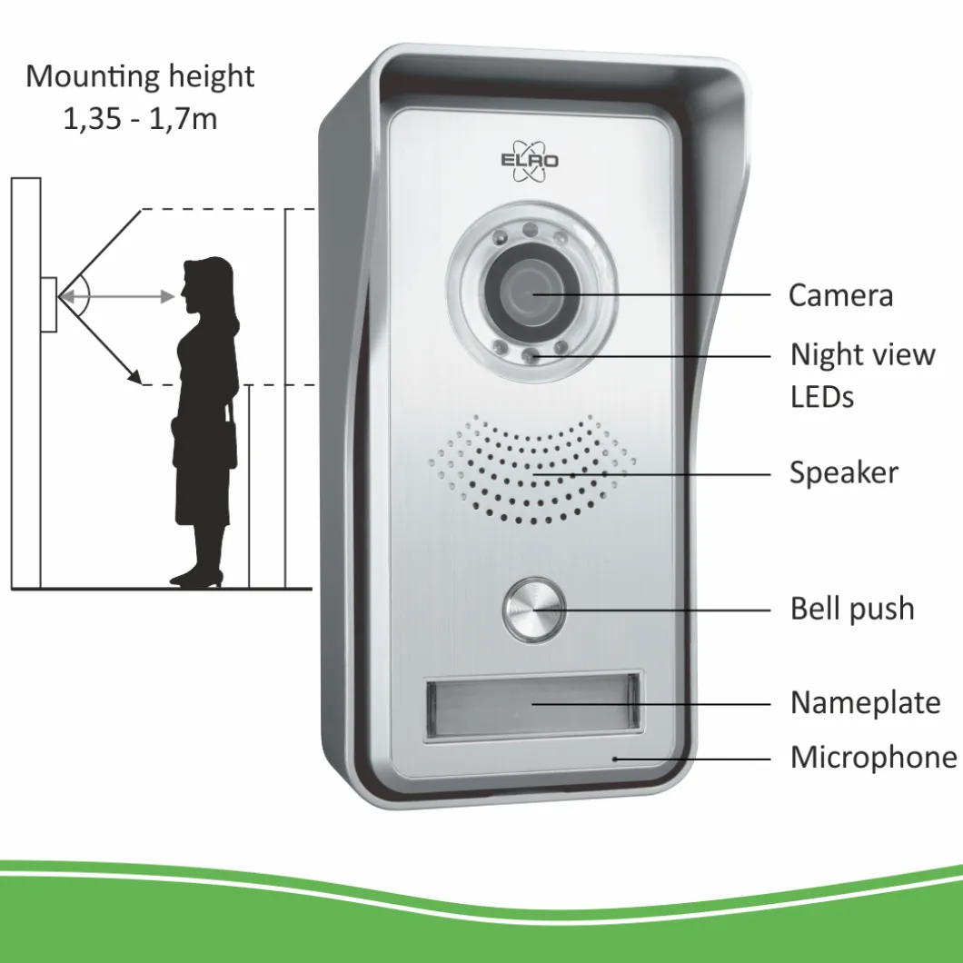 ELRO Wifi Ip Video Deurbel Met Applicatie En Draadloze Deurbel (Dvc040Ip)