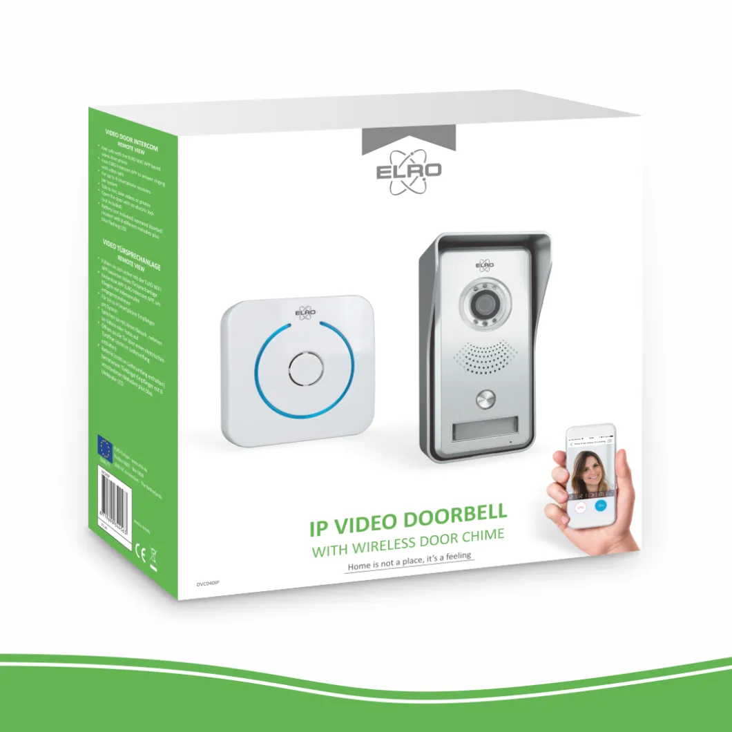 ELRO Wifi Ip Video Deurbel Met Applicatie En Draadloze Deurbel (Dvc040Ip)
