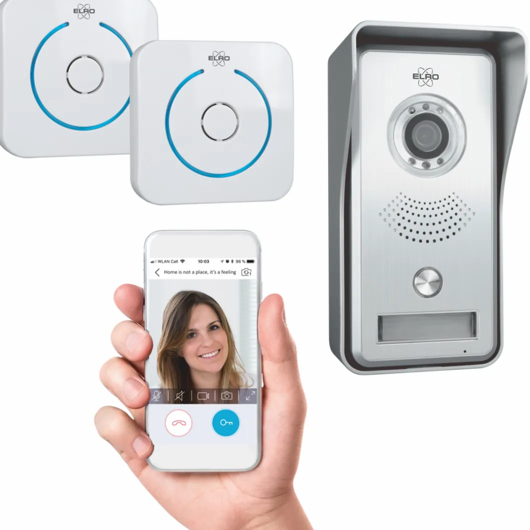 ELRO Wifi Ip Video Deurbel – Met 2X Draadloze Deurgong (Dvc040Ip2)