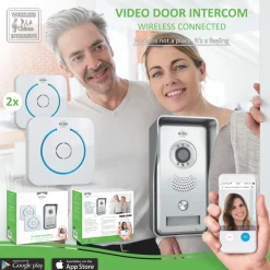 ELRO Wifi Ip Video Deurbel – Met 2X Draadloze Deurgong (Dvc040Ip2)